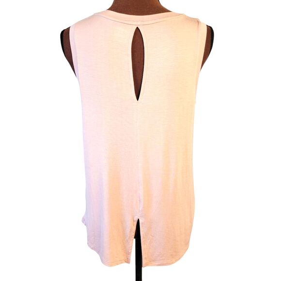 Halogen Womens Tank Top Tan Size M Sleeveless Keyhole Back - Picture 4 of 6